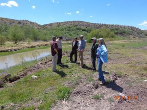 Broad Canyon at arroyo mouth, sit visit with USBR and USFWS, May 2017